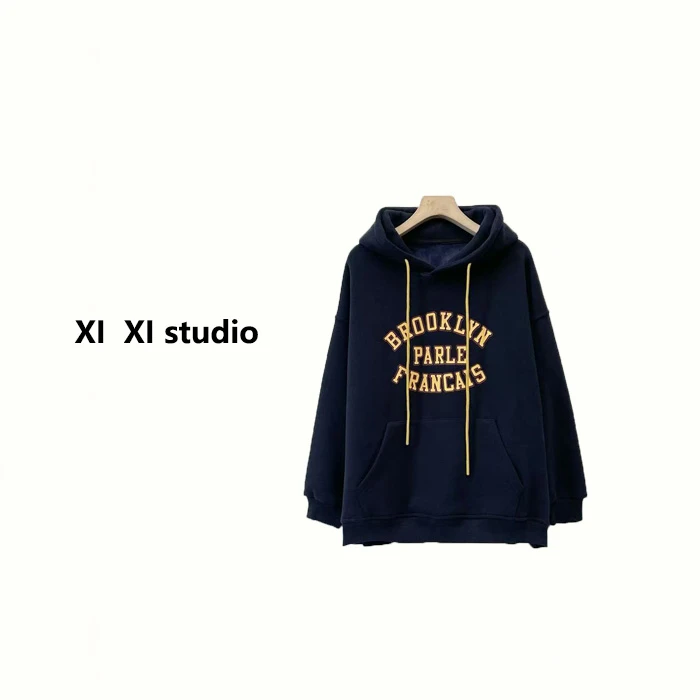 【汐汐女装】韩系小个子定制连帽字母印花卫衣 3700