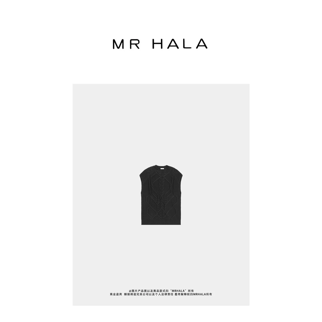 MRHALA 月随浮雕针织马甲背心女 LM31239