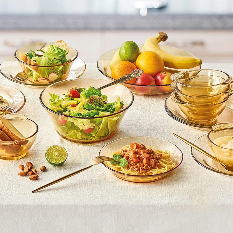 【馨美库存】璃菜盘玻璃下午茶家用时 尚餐具高级高颜值深盘平盘