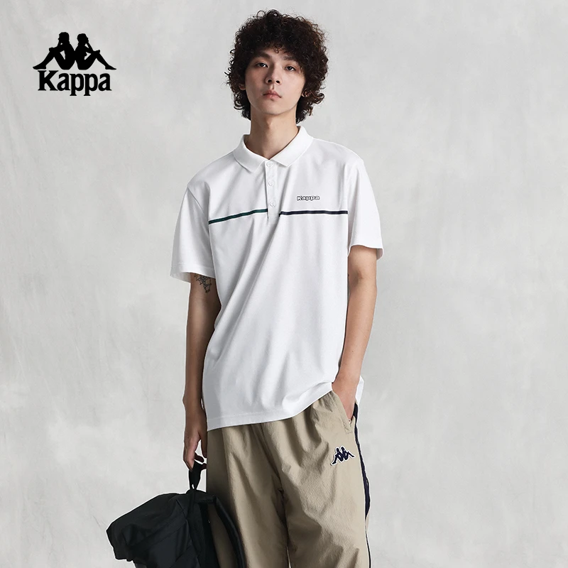 Kappa卡帕复古短袖POLO衫2024新款男夏凉感半袖休闲T恤