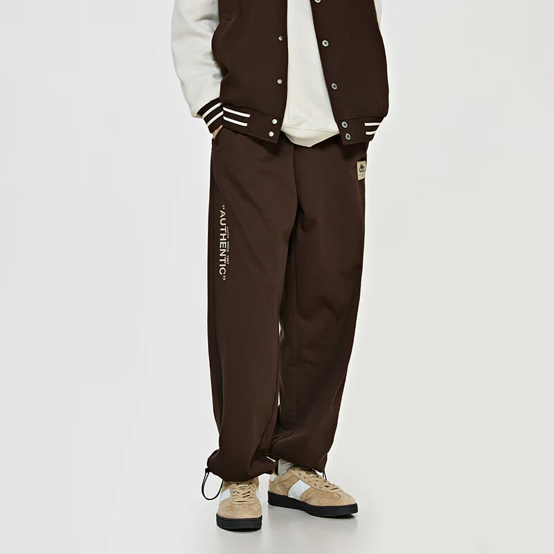 卡帕kappa针织休闲裤2024新款男春运动裤字母直筒长裤K0E12AK30D