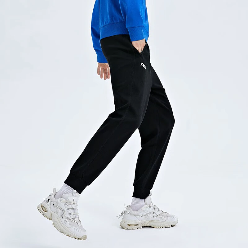 kappa卡帕裤子男加厚针织长裤休闲跑步宽松小个子运动裤K0C52AK02