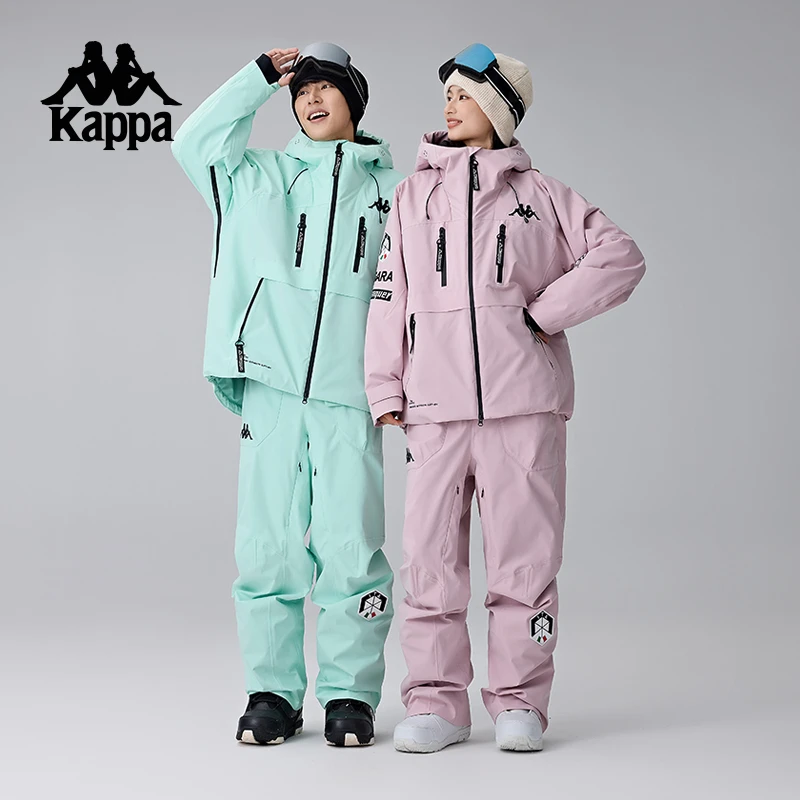 Kappa卡帕背靠背2024新款冬季防水透湿户外滑雪服男运动外套女士