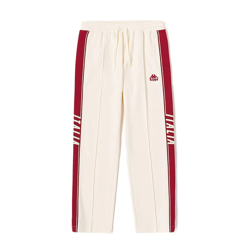 kappa卡帕复古运动裤男女撞色拼接长裤休闲直筒卫裤K0DY2AK30D