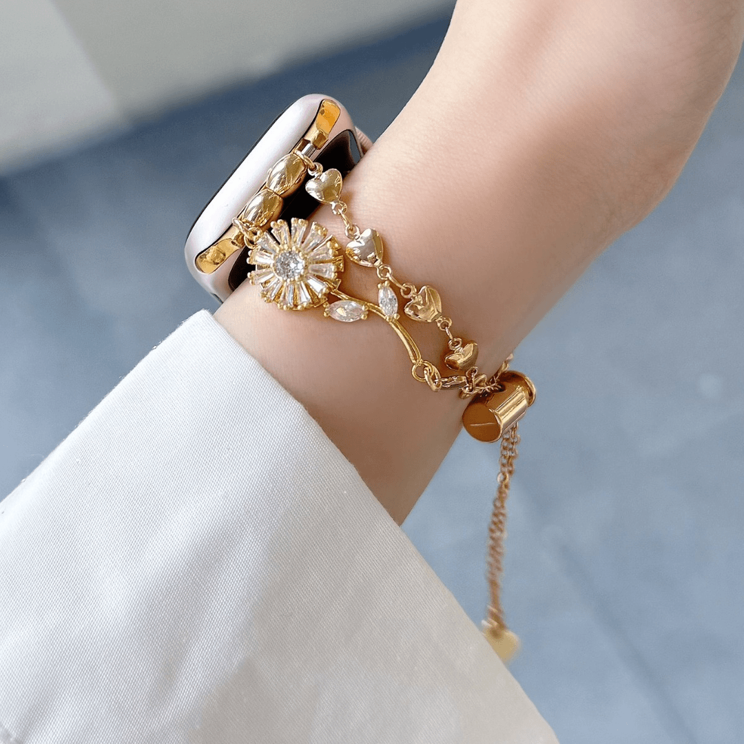 可转圈圈雏菊适用于applewatchs9苹果表带8/7/6/5/4/3Ultra创意