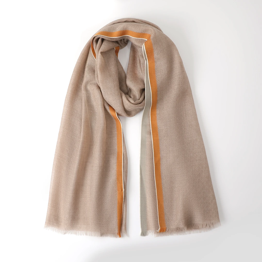 【漾姿】高端秋冬新款100精纺羊绒时髦围巾 YZD249-WWJ24102