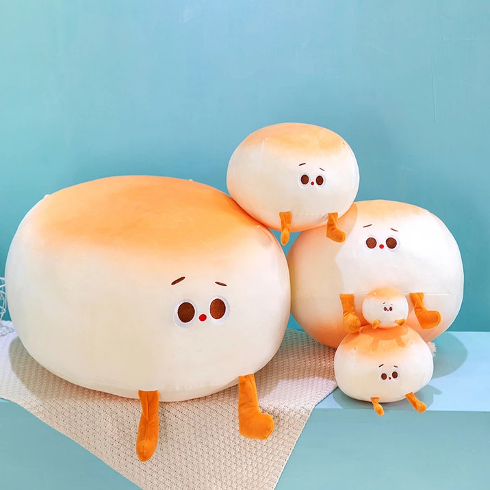 可爱小馒头公仔毛绒玩具创意抱枕超软儿童陪伴玩偶布娃娃小玩偶