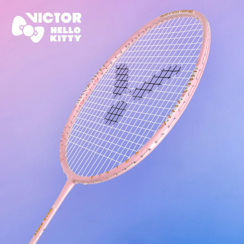 VICTOR威克多HELLO KITTY系列TK-KT专业级进攻型全碳素羽毛球单拍