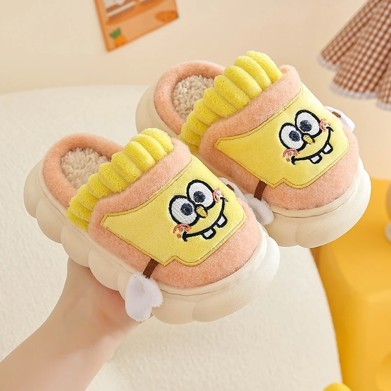 冬季新款儿童棉拖鞋男童防滑加厚底居家室内女孩宝宝棉鞋毛绒保暖