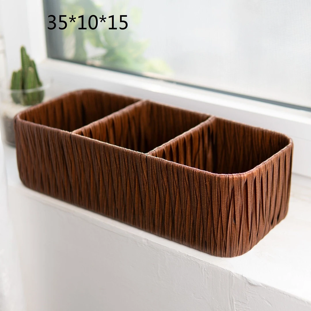 D069 手工三格客厅家用遥控储物简约