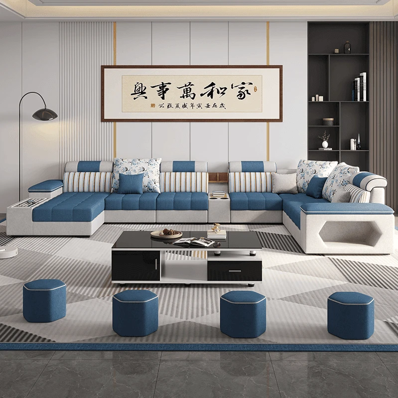 鹰爪皮贵妃家用客厅多功能免洗科技布沙发大户型现代简约松弛感