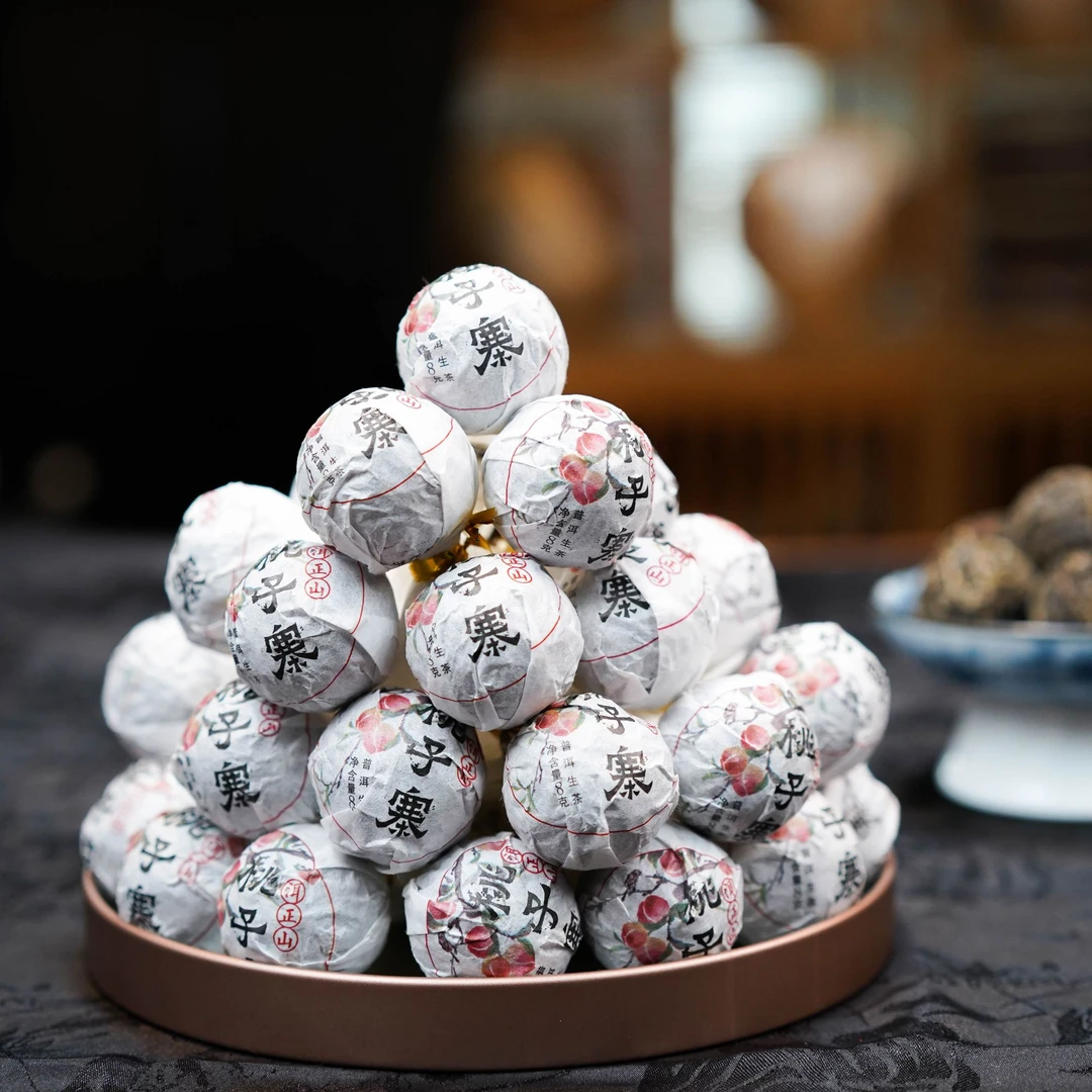 【茶人心中桃花源】桃子寨龙珠茶 普洱茶 野香磅礴香柔甜滑敦厚细滑