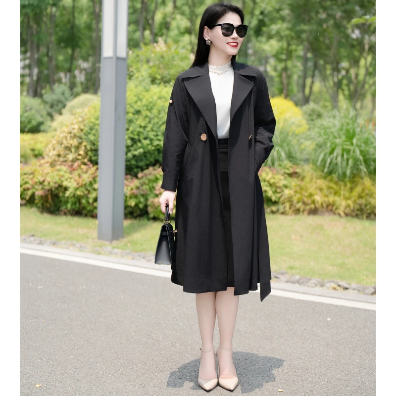 561(粉丝专享补贴)气质轻奢显瘦百搭女士宽松中长款韩版风衣24A85