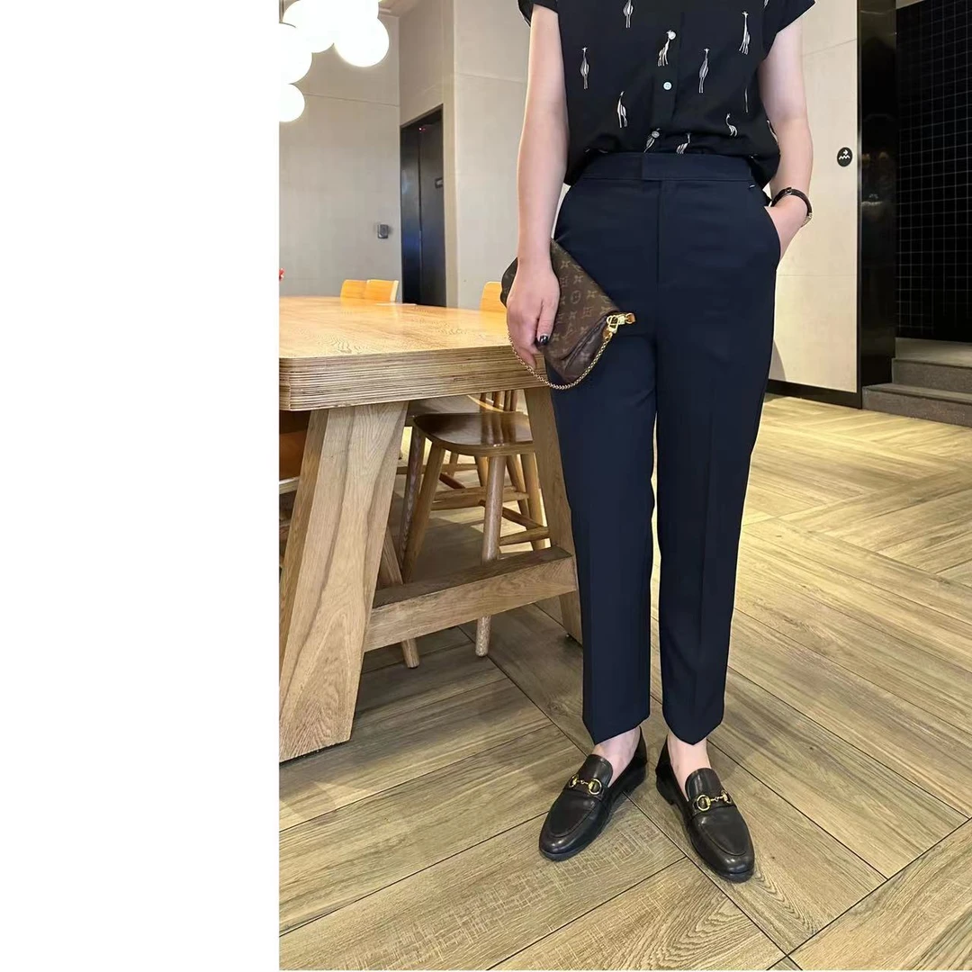 【程发发】瘦竹签‘早春高腰西装裤女装P2953