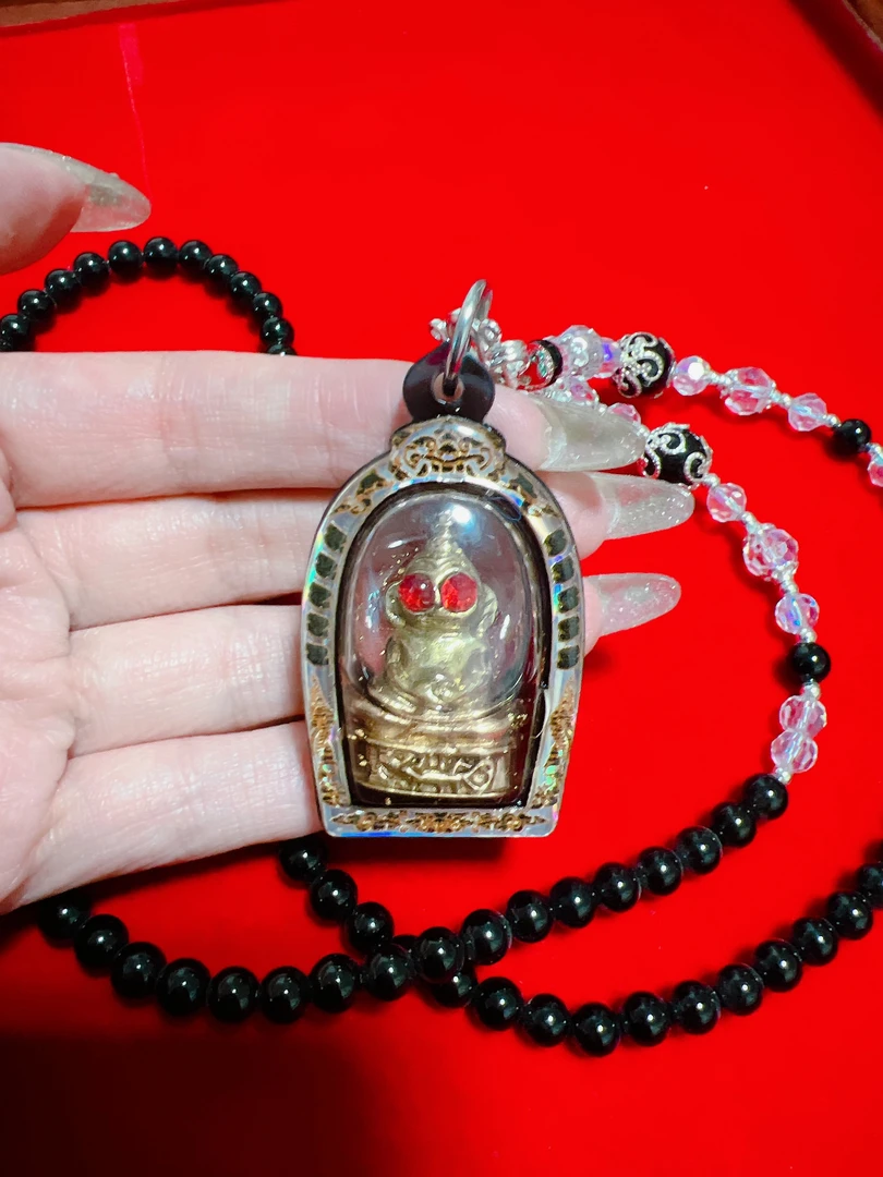 铜合金仿珍珠项链 红色眼镜 拍拍婴婴