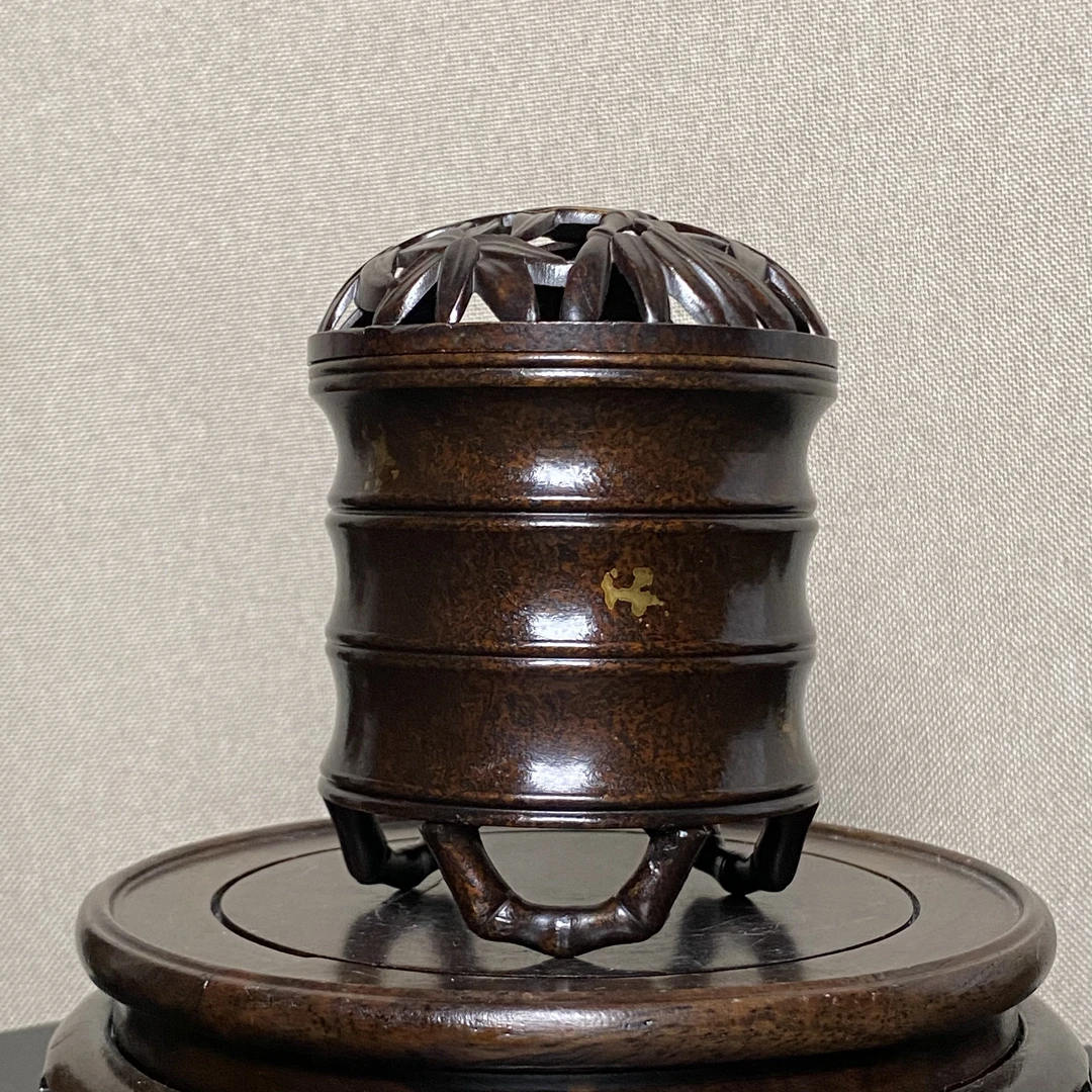 纯铜仿古苏工精工竹节熏香炉