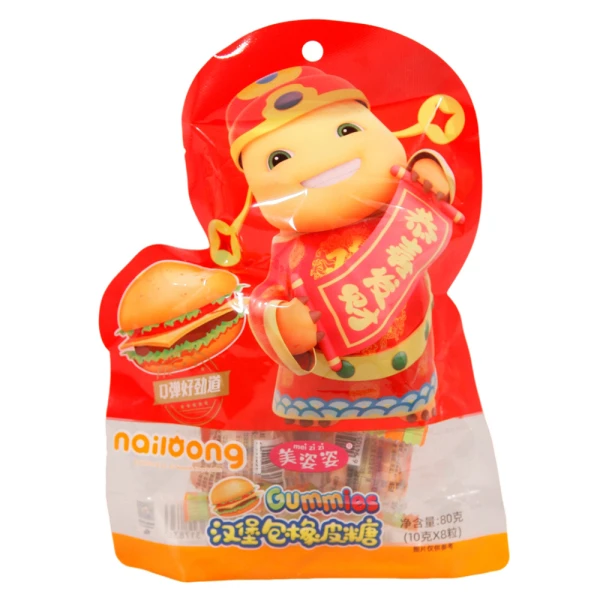 美姿姿奶龙汉堡包橡皮糖80g