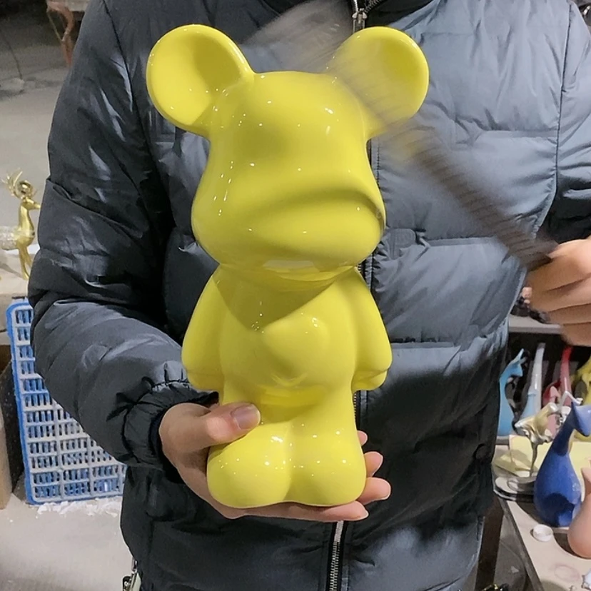 【闪购商品】陶瓷摆件柠檬黄爱心熊