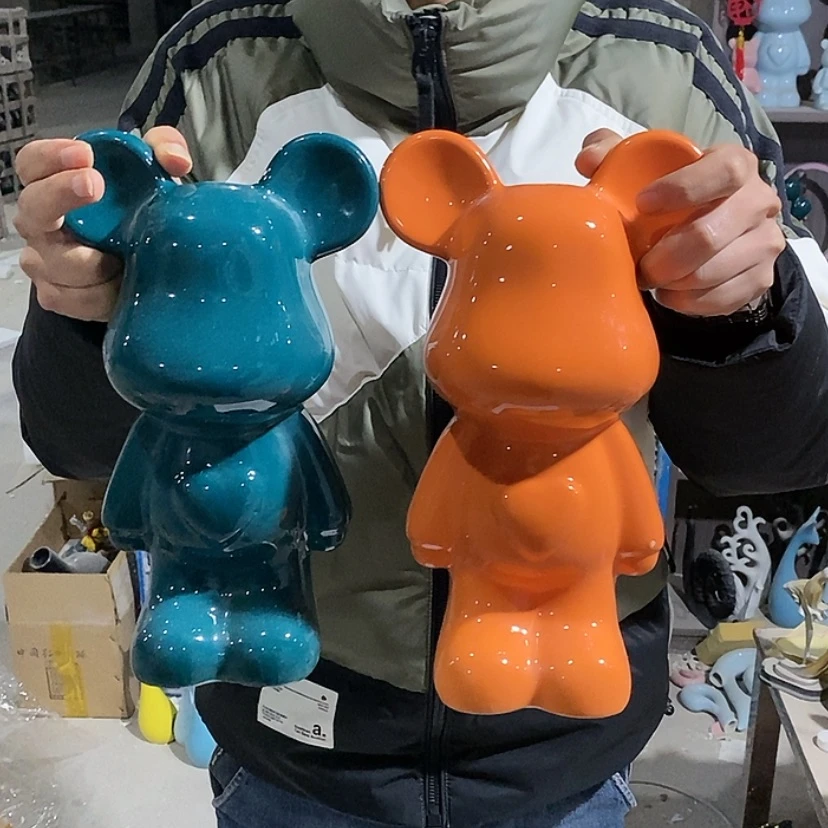 【闪购商品】陶瓷摆件橙和绿爱心熊