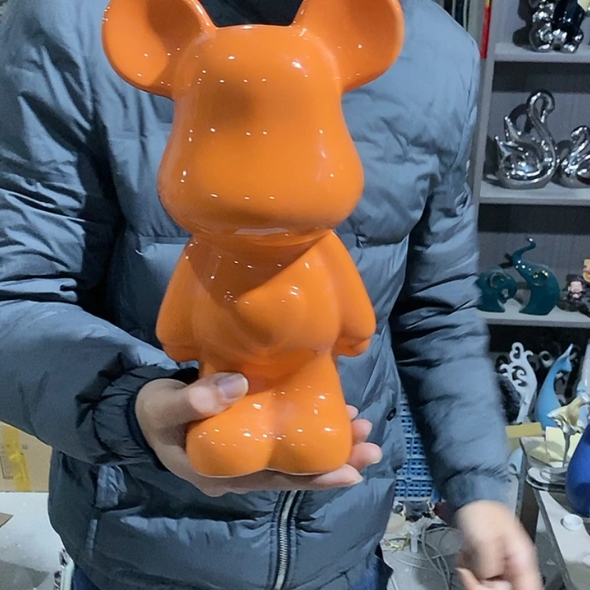 【闪购商品】陶瓷摆件橙色爱心熊