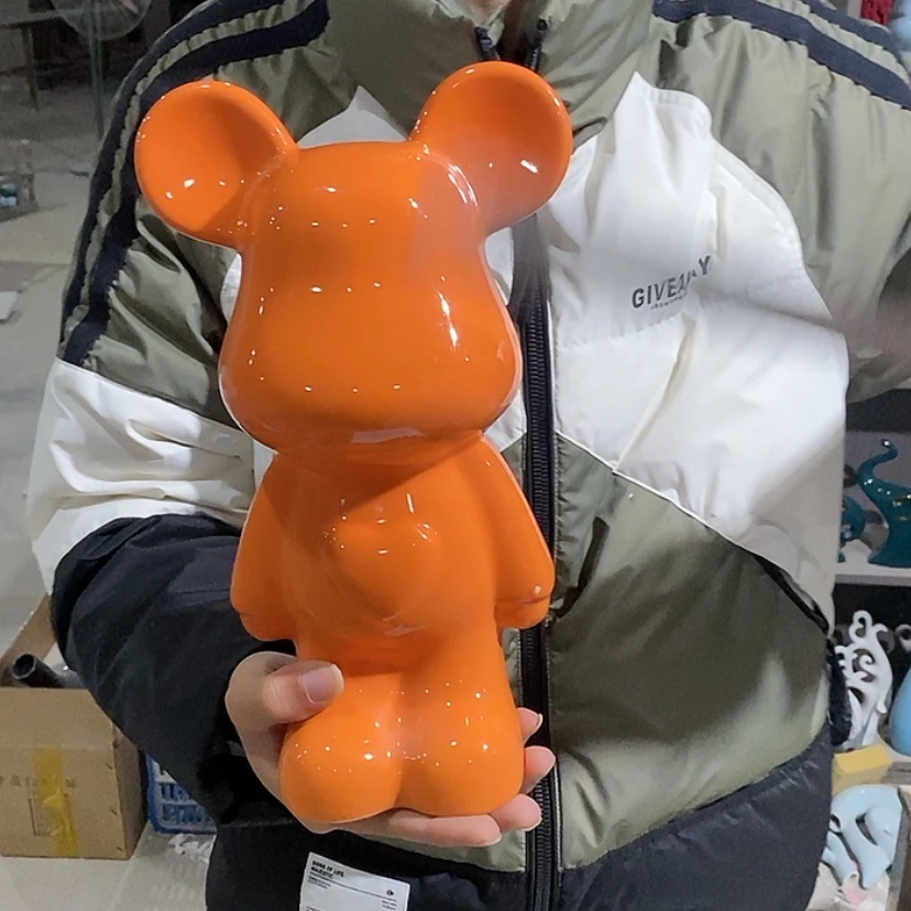【闪购商品】陶瓷摆件橙色爱心熊