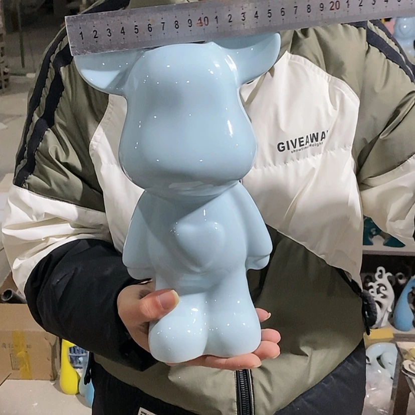 【闪购商品】陶瓷摆件天空蓝爱心熊