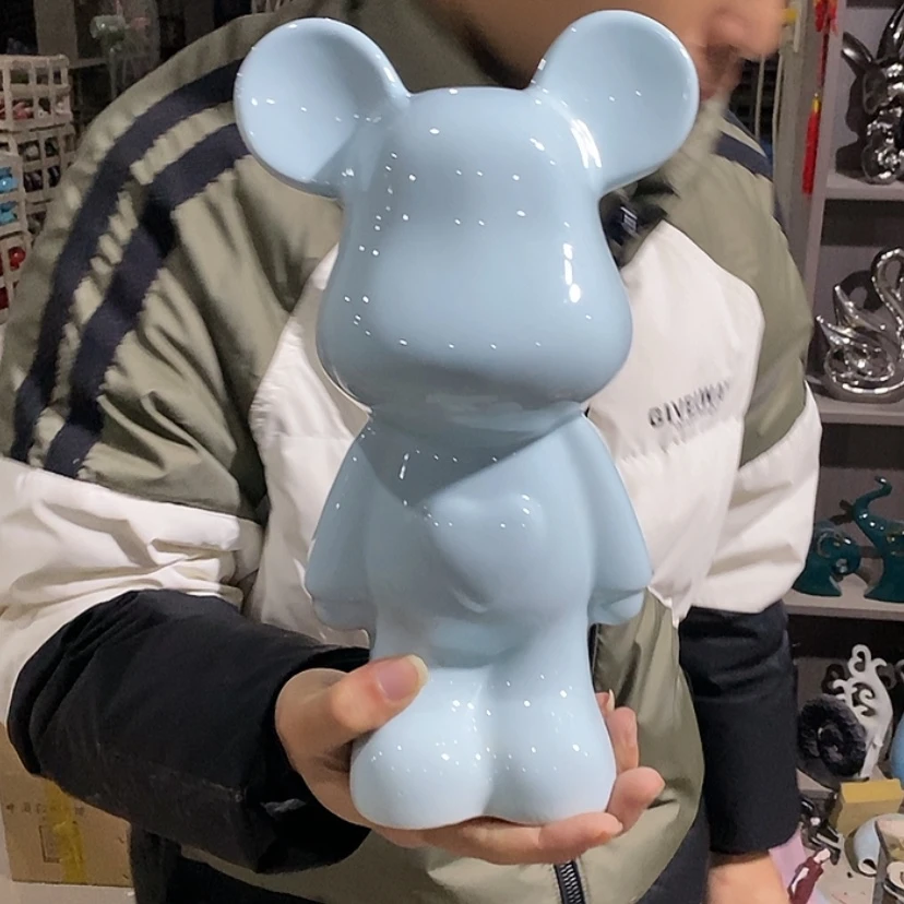 【闪购商品】陶瓷摆件天空蓝爱心熊