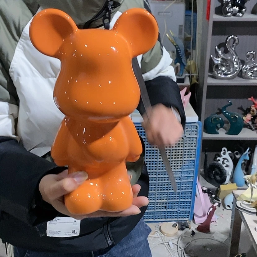 【闪购商品】陶瓷摆件橙色爱心熊