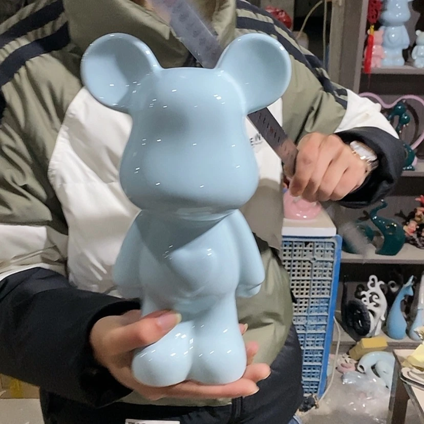 【闪购商品】陶瓷摆件天空蓝爱心熊