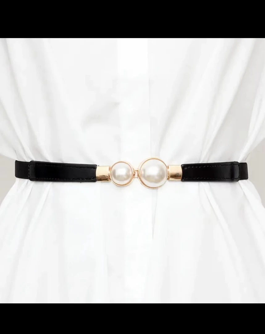 弹力腰带女士时尚百搭简约ins风腰带装饰黑色显瘦气质高腰收腰