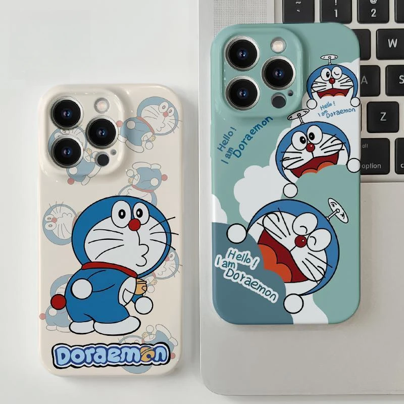 适用苹果15/华为/小米/OPPO/VIVO手机壳14亮面硬壳13叮当猫新款12