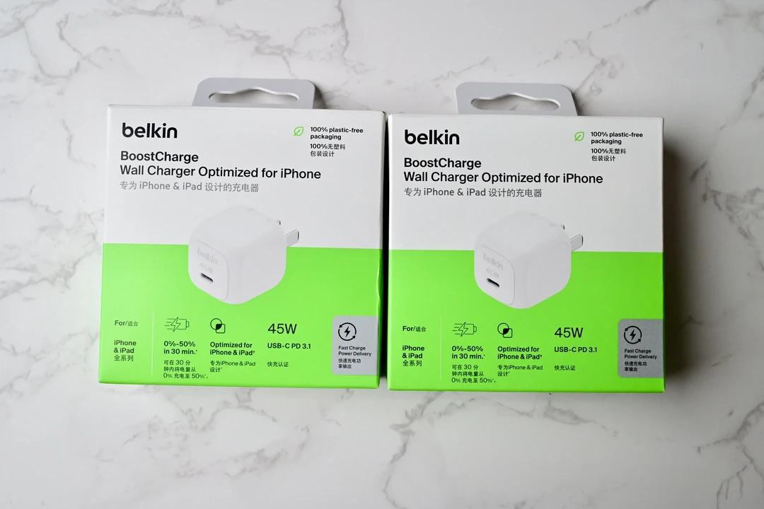 准新品 Belkin/贝尔金 贝尔金原装45W原封充电器电源适配器全新