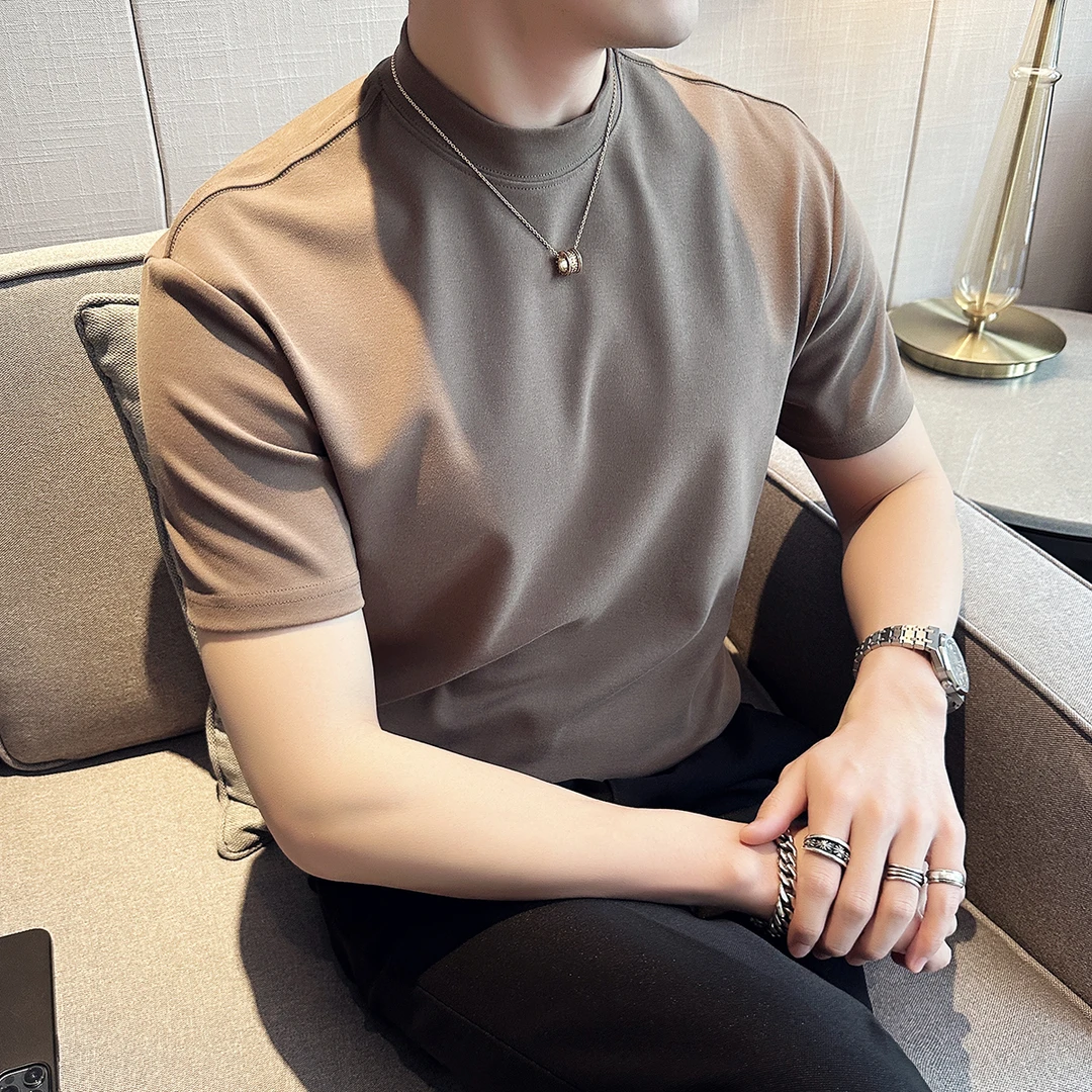 潮牌纯棉短袖t恤男夏季休闲百搭宽松重磅打底衫韩版时尚圆领上衣