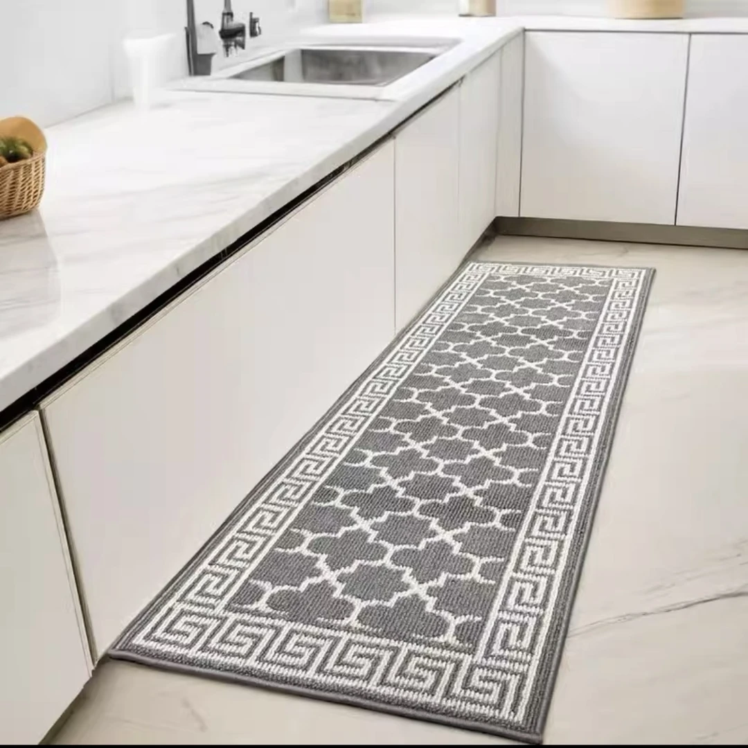 冠花厨房地垫防滑防污防潮防油防摔可机洗长条丙纶（灰色）