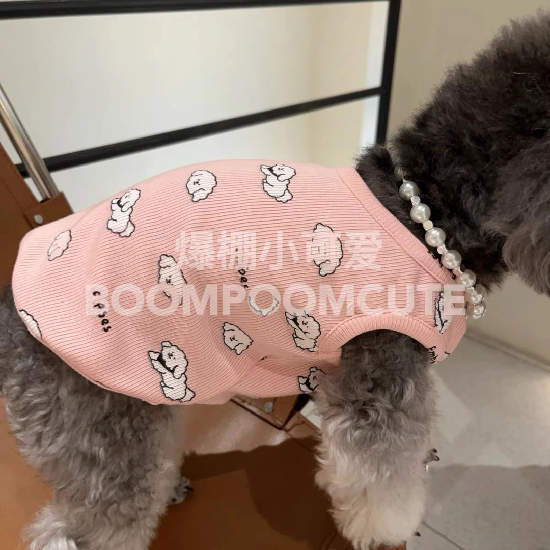 夏天宠物猫咪小狗狗衣服薄款防掉毛博美马尔济斯比熊泰迪吊带背心