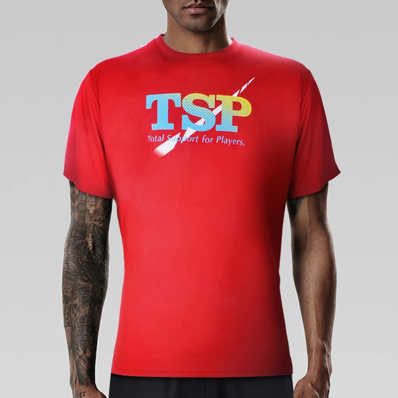 TSP/大和 乒乓球服装 男女运动短袖T恤圆领速干 比赛训练服球衣