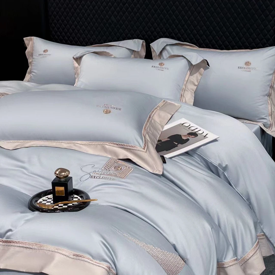 【轻奢纯色全棉系列】高端简约欧式全棉四件套床上用品