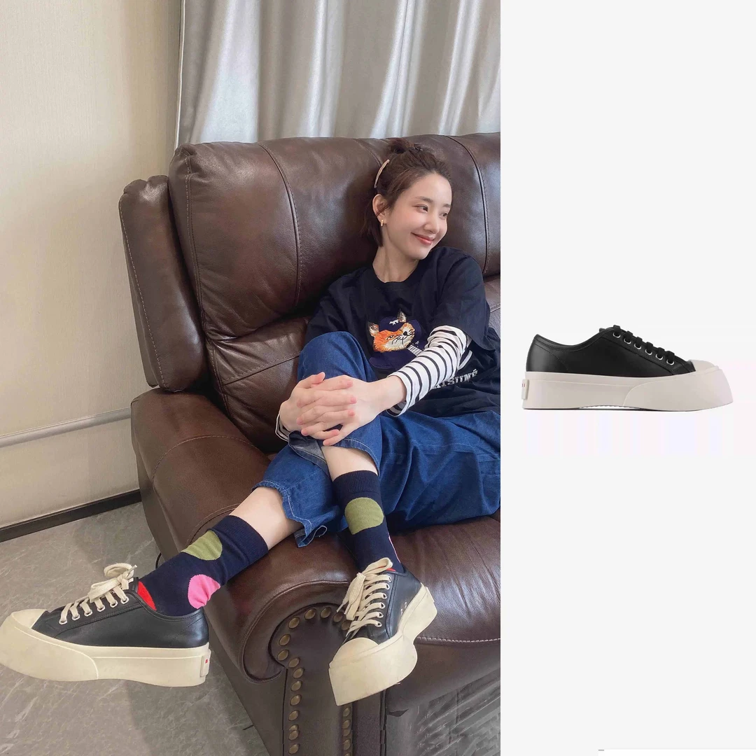 全新未使用 MARNI 黑色大头鞋PABLO 正码 SNZW003020-P7226-00N99