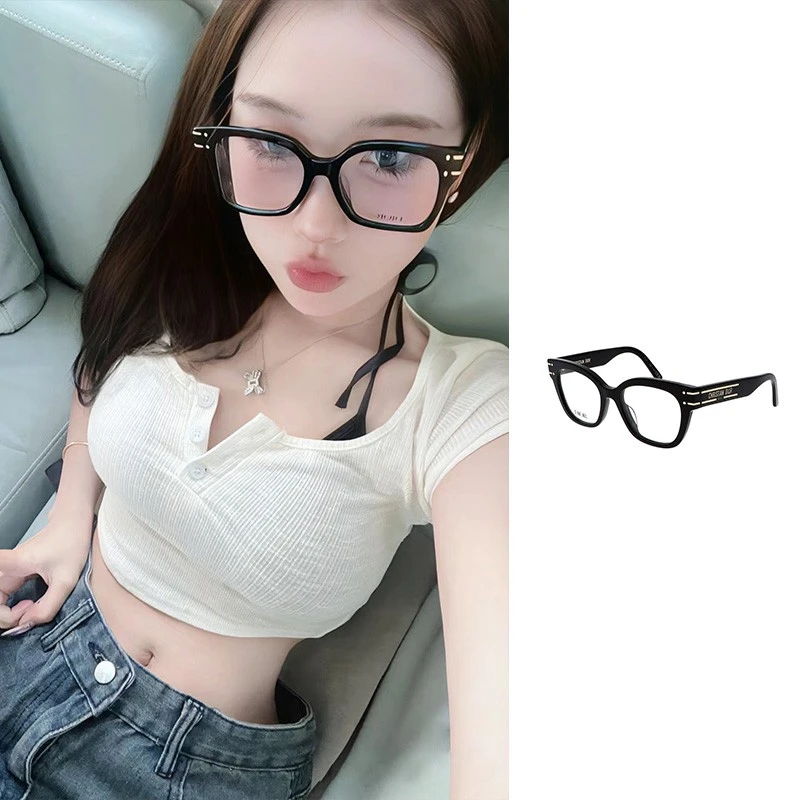 全新未使用 DIOR/迪奥 方框字幕平光镜 DIOR SIGNATUREO-B2I-1000