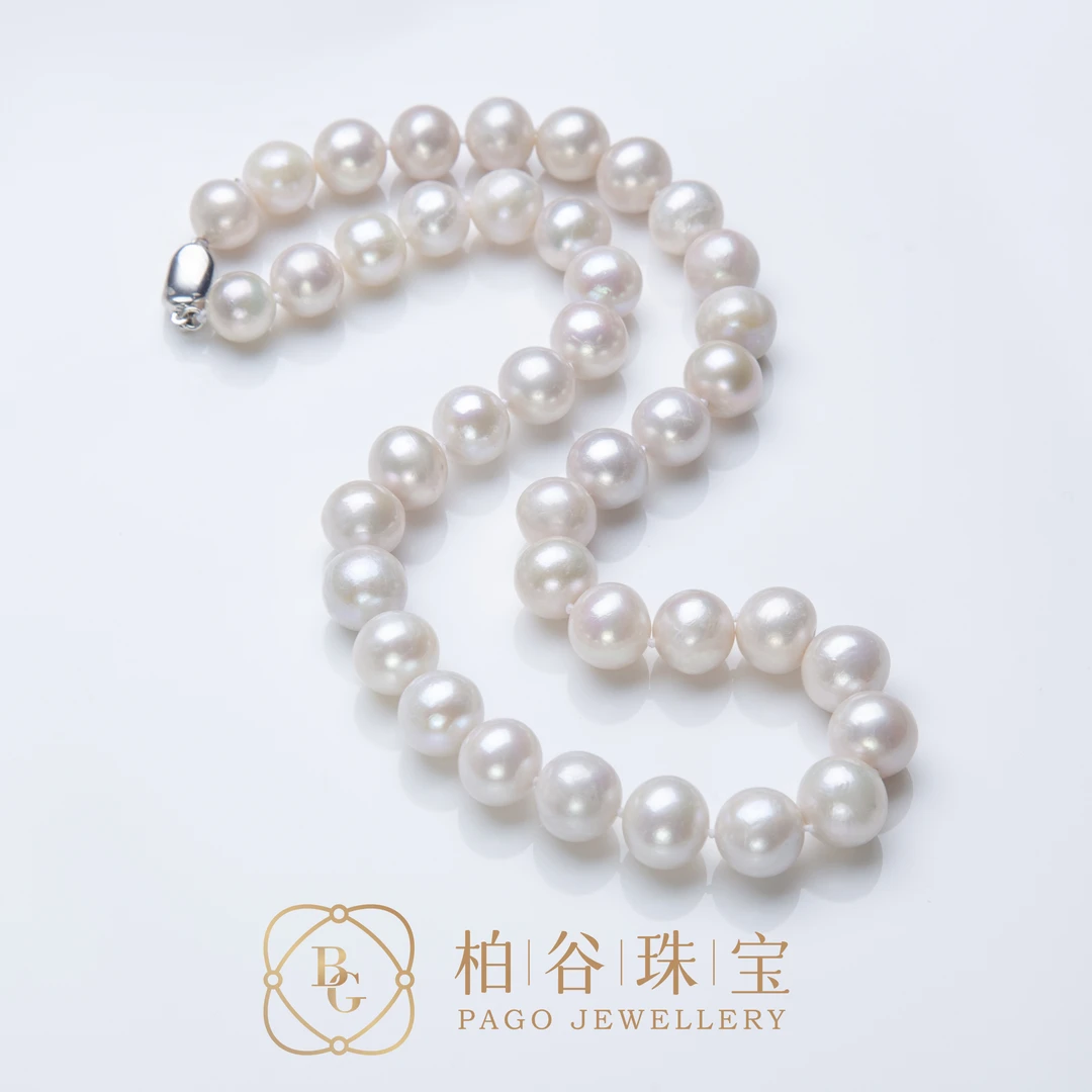 【柏谷专属】“新粉专享”淡水珍珠/白珠项链/9-12MM/S925银