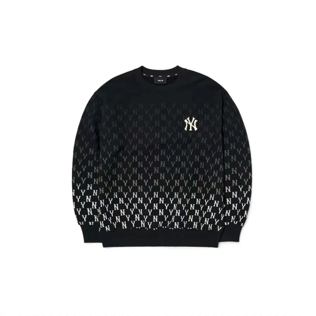 清3AMTM1024 纽约洋基队标渐变满印长袖卫衣122男士男款运动针织