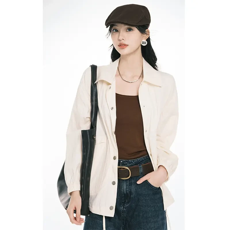 【QC现货】美洋MEIYANG雪梨纸夹克微皱肌理|帅气休闲休闲衬衫外套