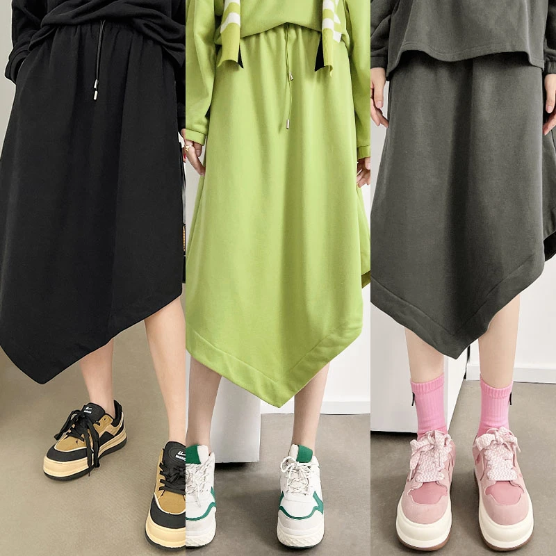 【现货】美洋MEIYANG剑桥班半身裙休闲时尚高腰中长款松紧腰伞裙ins