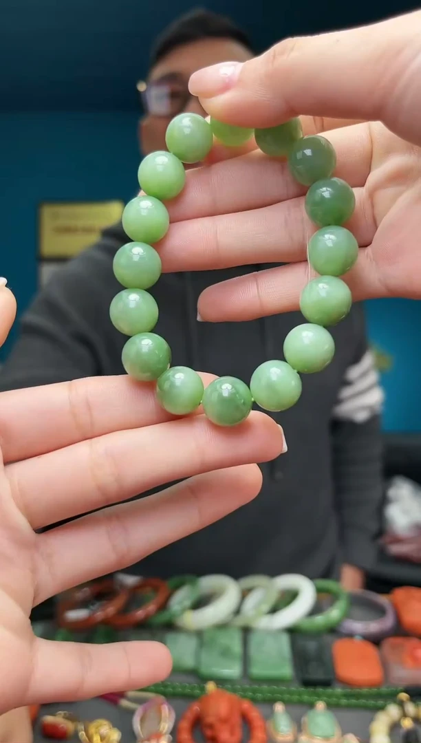 【闪购商品】和田玉手串未镶嵌手串卡12+