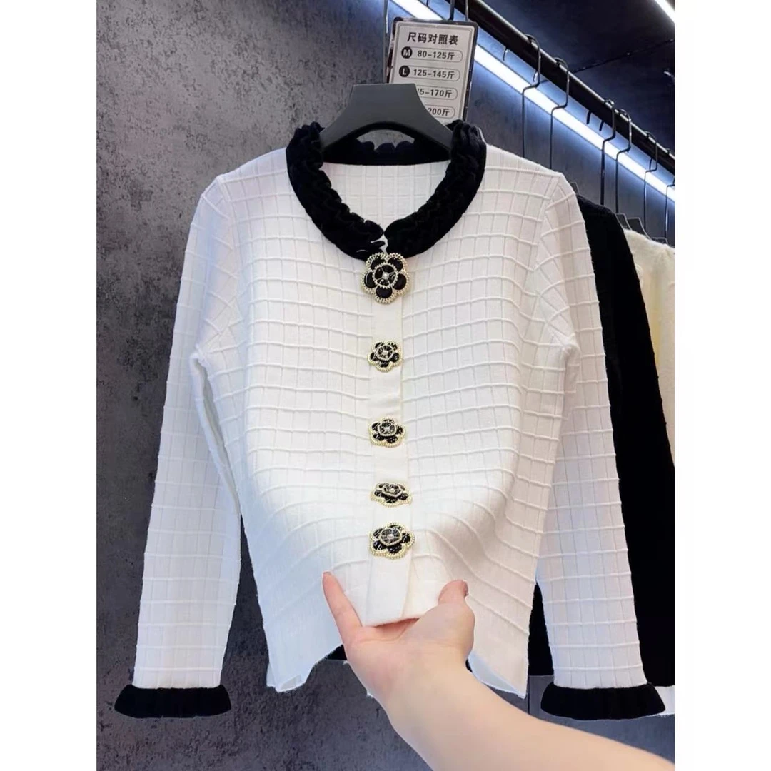 【定制大码女装80-200斤】显瘦时尚气质山茶花开衫上衣女2021