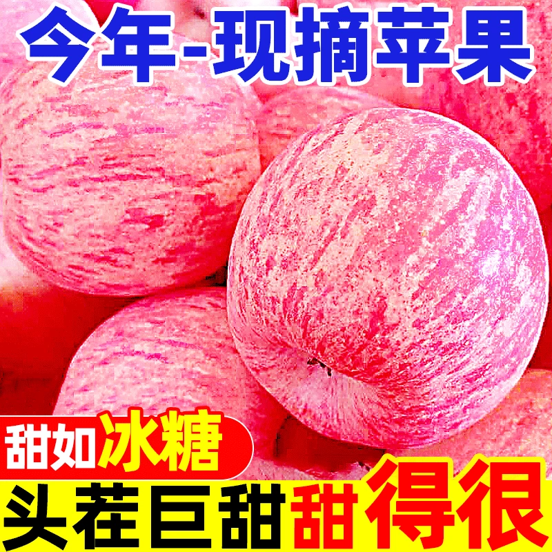【大降价】脆甜红富士苹果新鲜当季孕妇苹果冰糖心苹果整箱2-10斤