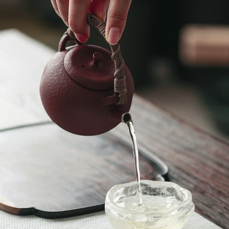 茶诵 |小酒窝 宜兴紫砂壶提梁壶景德镇手工茶壶
