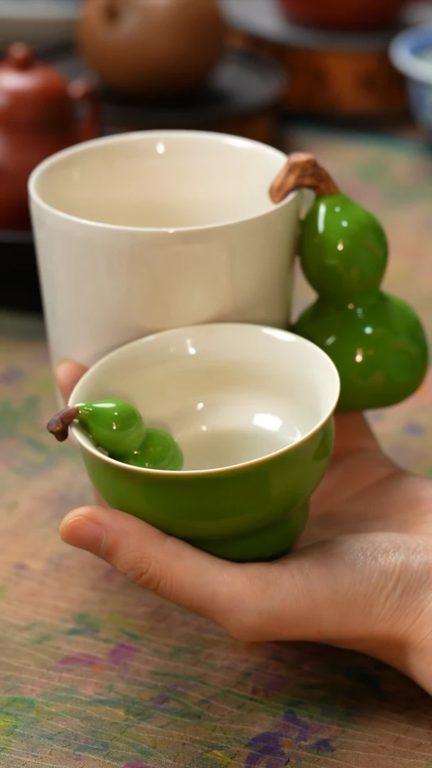 【闪购商品】杯福笙万物葫芦杯绿+白