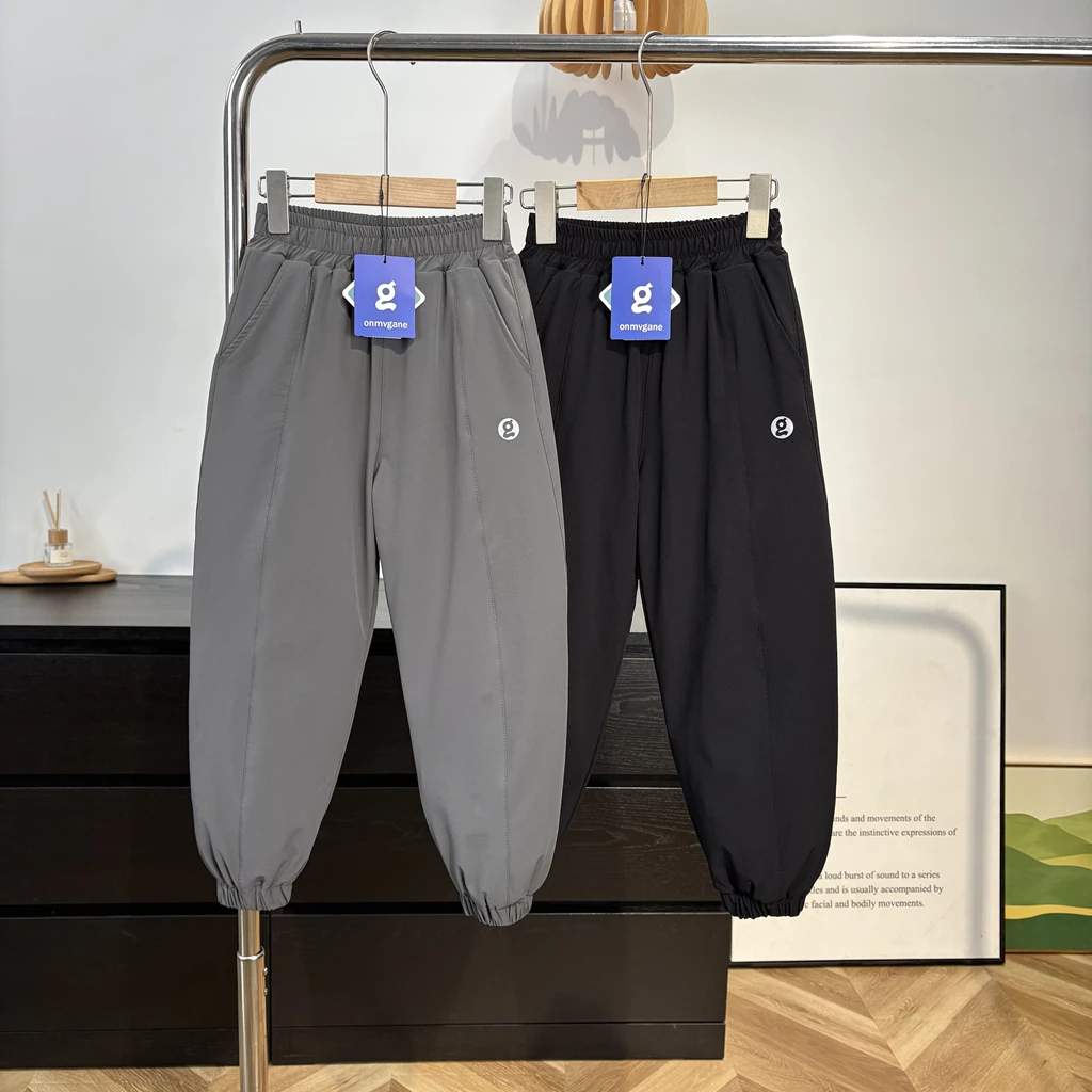 一条过冬梭织加厚夹棉棉裤冬季新款中大男童女童保暖休闲裤121001