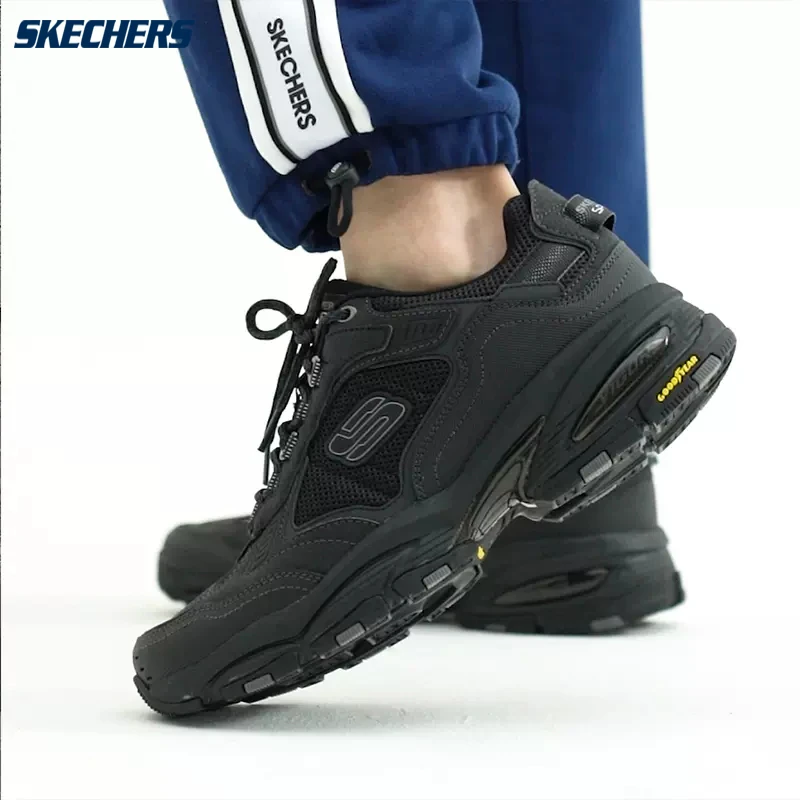 斯凯奇官方男鞋复古厚底运动鞋熊猫鞋低帮户外老爹鞋跑步鞋237145